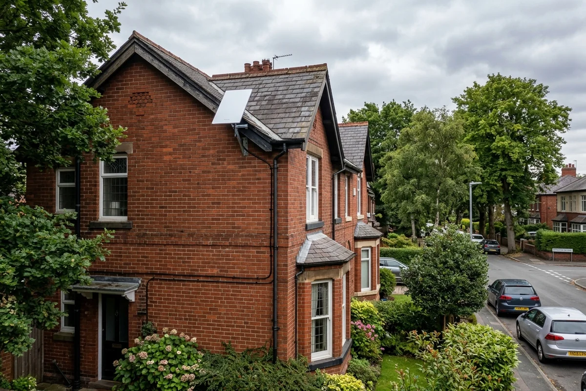 Starlink installation Urmston certified local dish fitting on Victorian residence